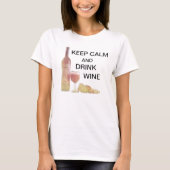 T-shirt Conservez le vin calme de boissons (Devant)