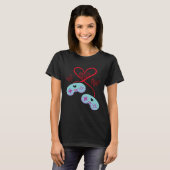 T-shirt Console Arcade Happy Valentine s Day Love Relation (Devant entier)