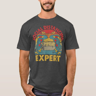 T-shirt Console de jeu vidéo Expert Distances sociales