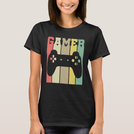 T-shirt Console de jeu vidéo rétro à graphismes (Devant)