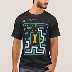 T-shirt Console de jeux vidéo rétro Chien Jeux d'arcade de