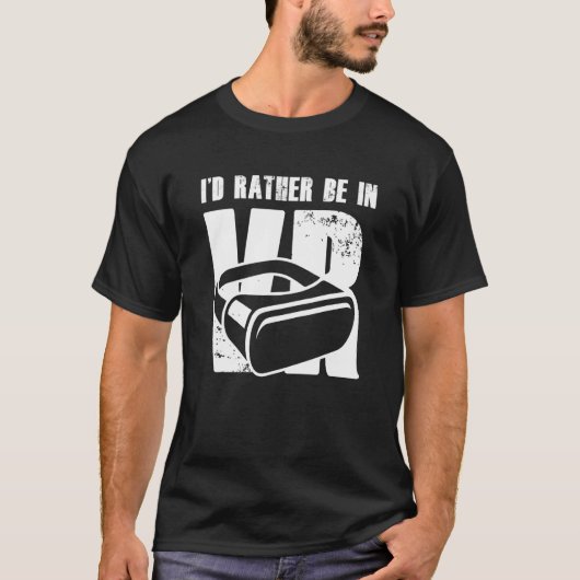 T-shirt Console Vr Réalité Virtuelle Ordinateur Lecteur Ga (Devant)