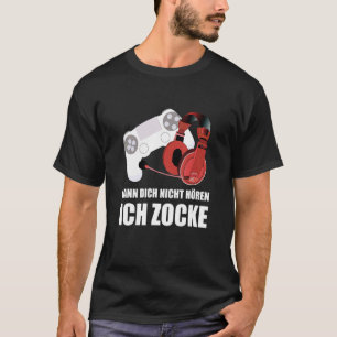 T-shirt Console Zocke De Kann Dich Nicht Hören Ich Disant