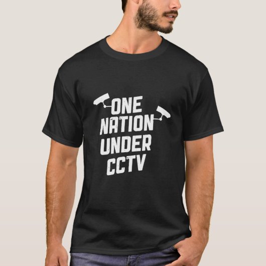 T-shirt Conspiration Branchée Une Nation Sous Caméra Spy C (Devant)