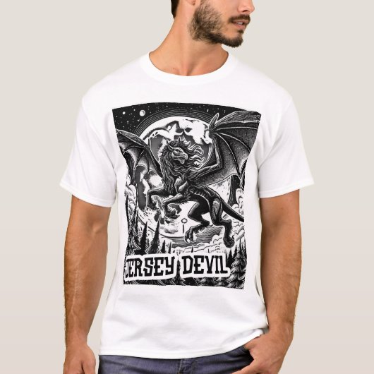 T-shirt Conspiration cryptée - Le diable de Jersey (Devant)