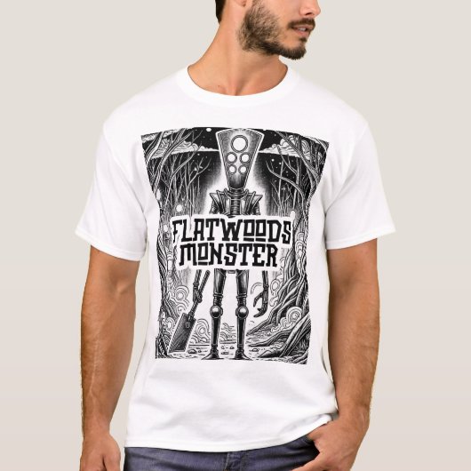 T-shirt Conspiration Cryptide - Le Monstre De Bois Plat (Devant)