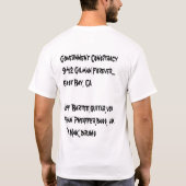 T-shirt Conspiration de gouvernement (Dos)