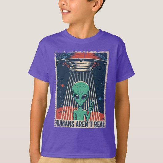T-shirt Conspiration spatiale Alien amusante (Devant)