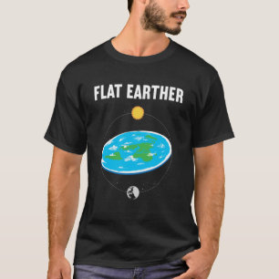T-shirt Conspiration sur la carte de la Terre plate