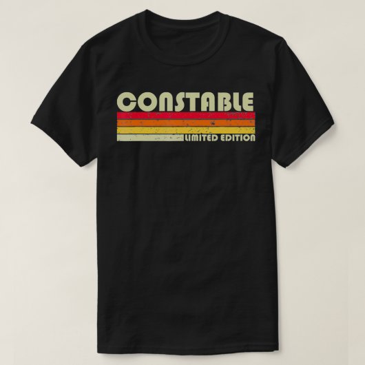 T-shirt CONSTABLE Funny Titre du travail Profession Annive (Design devant)