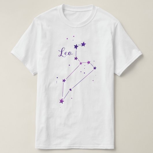 T-shirt constellation du zodiaque Lion (Design devant)