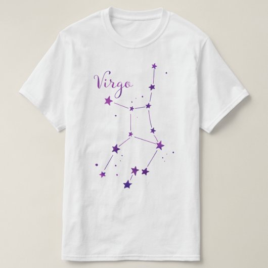 T-shirt constellation du zodiaque Vierge (Design devant)