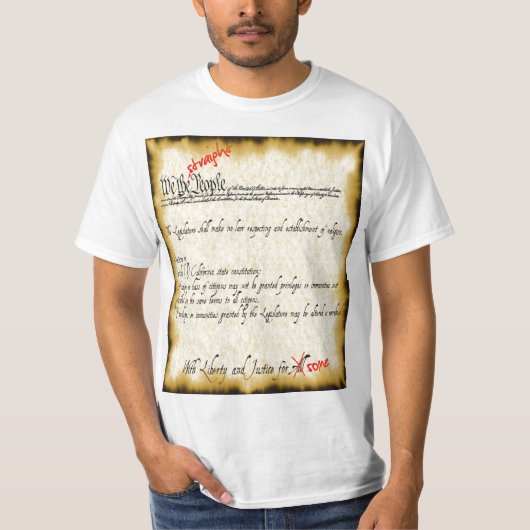 T-shirt constitution de Prop8 (Devant)