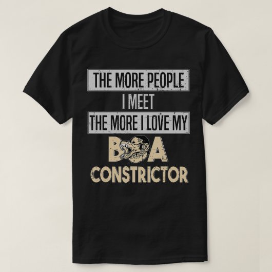 T-shirt Constrictor Boa I Funny Snake Keeper et Reptile F (Design devant)