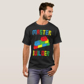 T-shirt Constructeur de briques Jouets de Maître de constr (Devant entier)
