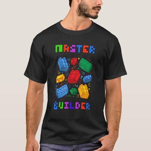 T-shirt Constructeur de briques Maître des blocs (Devant)
