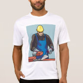 T-shirt Constructeur de Casquette dur pour ouvrier de cons (Devant)