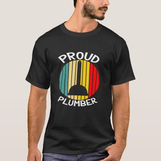 T-shirt Constructeur de chauffage de plomberie Retro Fier  (Devant)