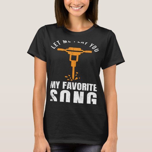 T-shirt Constructeur de construction Jackhammer Favori So (Devant)