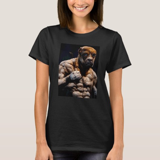 T-shirt Constructeur de corps de chien Boxer (Devant)