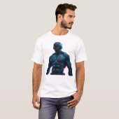 T-shirt Constructeur de corps de robot (Devant entier)