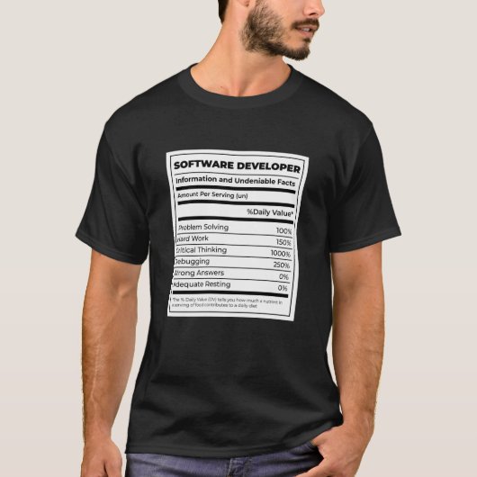 T-shirt Constructeur logiciel Funny neutritunal (Devant)