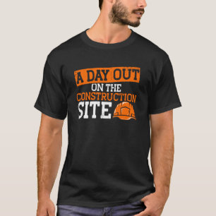 T-shirt Constructeur Une journée sur le chantier de constr