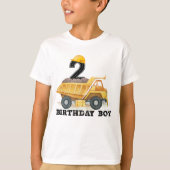 T-shirt Construction Anniversaire 2e anniversaire Boy Dump (Devant)