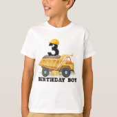 T-shirt Construction Anniversaire 3e anniversaire Boy Dump (Devant)
