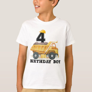 T-shirt Construction Anniversaire 4e anniversaire Boy Dump