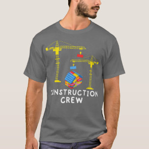 T-shirt Construction Bricklayer Building Block Mât