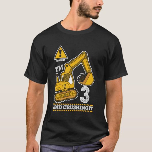T-shirt Construction Camion 3E 3 Digger Builder (Devant)