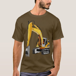 T-shirt Construction Camion Backhoe Grue Claw