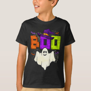 T-shirt Construction de briques Boo Halloween Ghost Witch