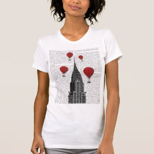 T-shirt Construction de Chrysler et ballons à air d'un