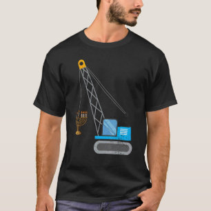 T-shirt Construction de grue Chanukah Pajamas Enfants Garç