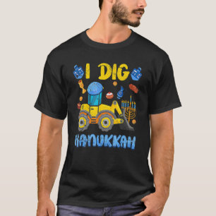 T-shirt Construction de l'excavatrice I Dig Hanoukka Toddl