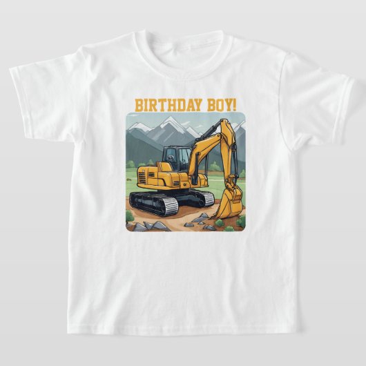 T-shirt Construction d'équipement d'excavateur pour garçon (Poser)