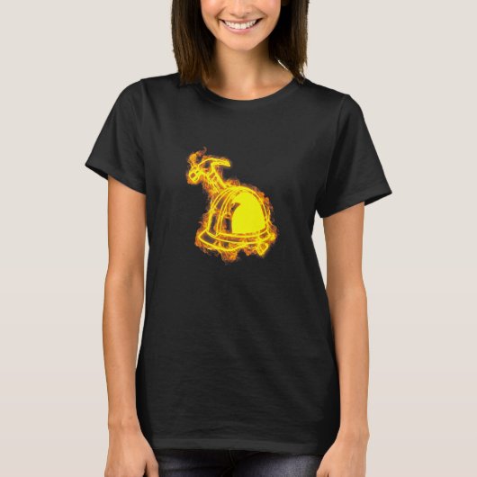 T-shirt Construction du casque et des flammes de marteau (Devant)