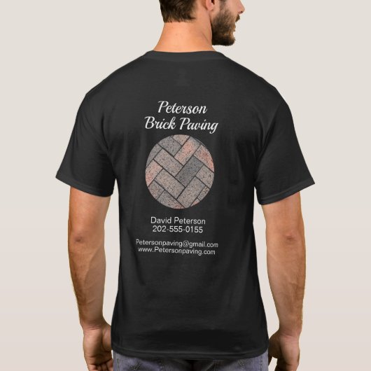 T-shirt Construction d'une allée pavée en brique (Dos)