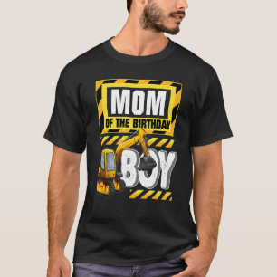 T-shirt Construction Excavateur Maman Du Garçon Anniversai