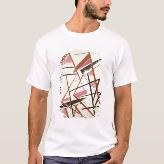 T-shirt Construction linéaire, c.1921 (gouache sur le (Devant)