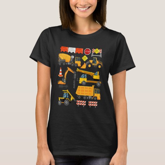 T-shirt Construction Payloader Tractor Dumptuck Constructi (Devant)
