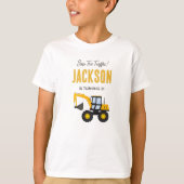 T-shirt Construction Truck Birthday | Personalized Décor (Devant)