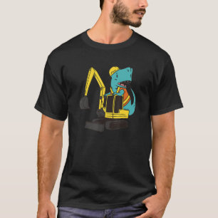 T-shirt Construction Truck Excavator Concret Mixer Dinosa