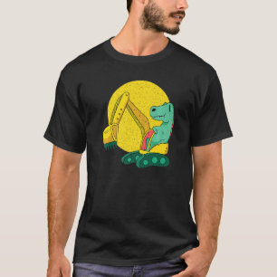 T-shirt Construction Truck Excavator Concret Mixer Dinosa