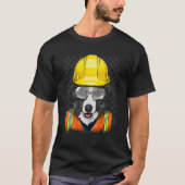 T-shirt Construction Worker Border Collie Laborer Puppy Do (Devant)