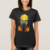 T-shirt Construction Worker Great Dane Laborer Dog Great D (Devant)