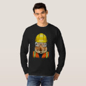 T-shirt Construction Worker Squirrel Laborer Animal Squirr (Devant entier)