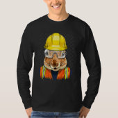 T-shirt Construction Worker Squirrel Laborer Animal Squirr (Devant)